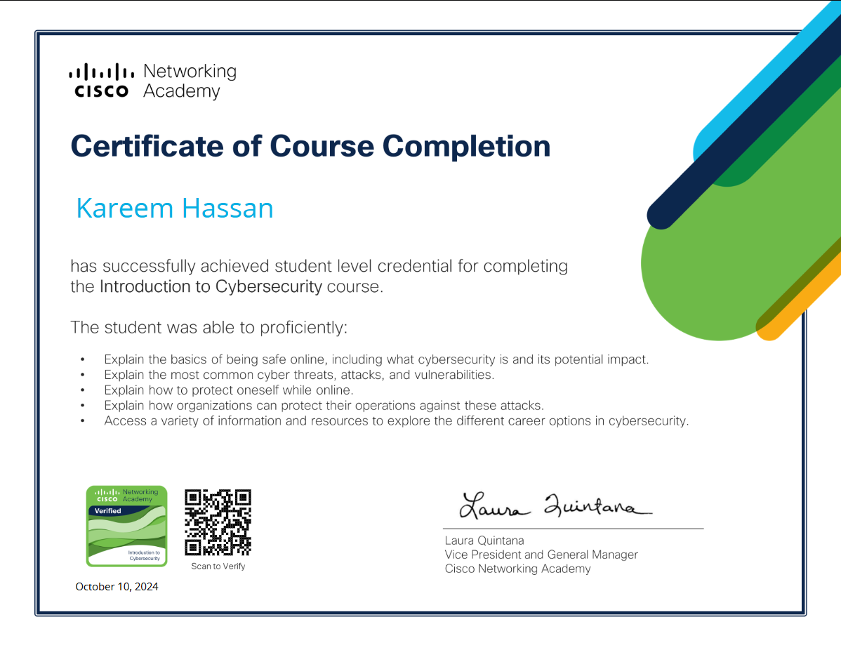 Cisco Introduction to Cyber Security